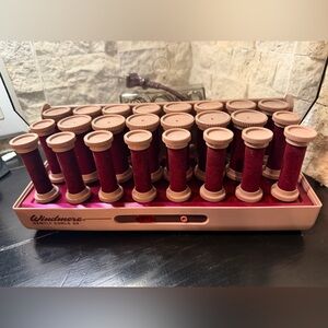 Windmere Gentle Curls 24 Hot Rollers Velvet Curler Set Vintage with Clips Pins